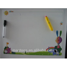 lateset cute kids dry erase flat paper flexible magnet writing board with mark pen